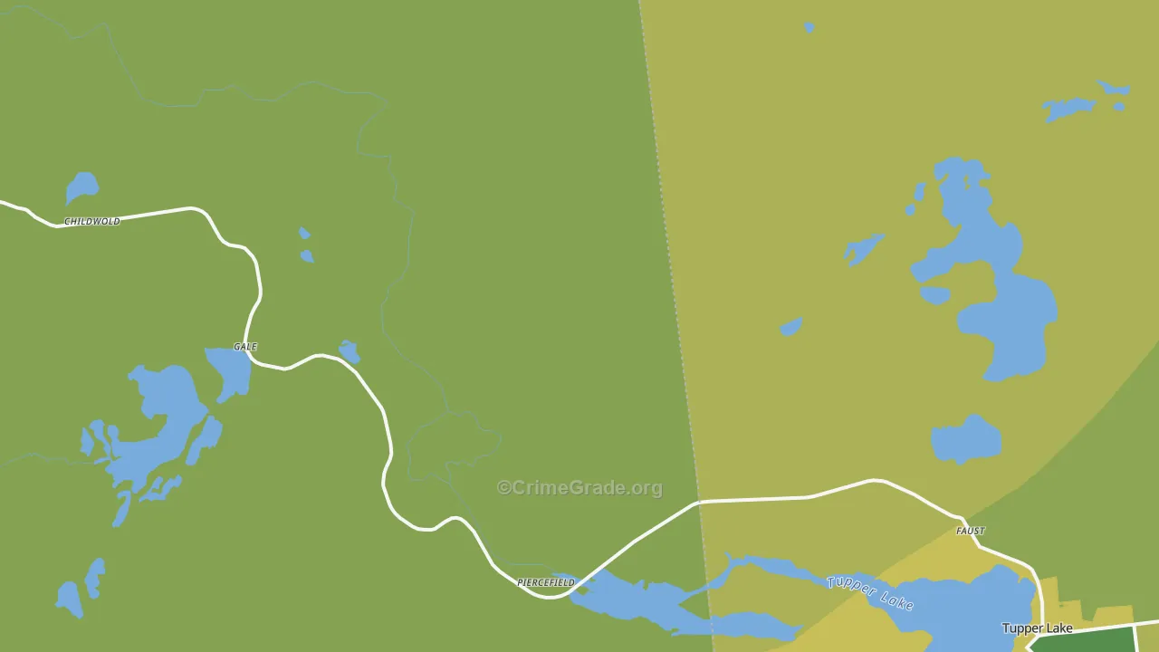 Piercefield, NY Map of Assault Rates