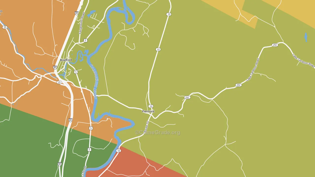 Piermont, NH Map of Assault Rates