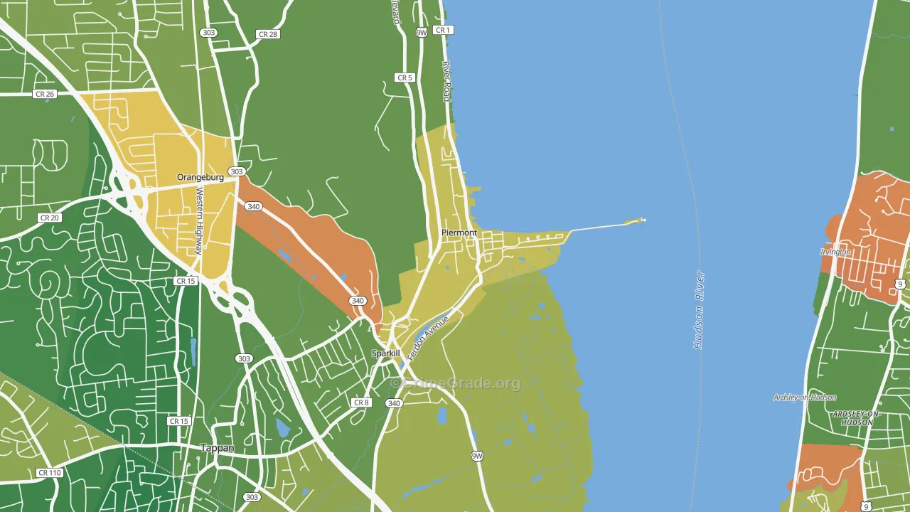 Piermont, NY Map of Assault Rates