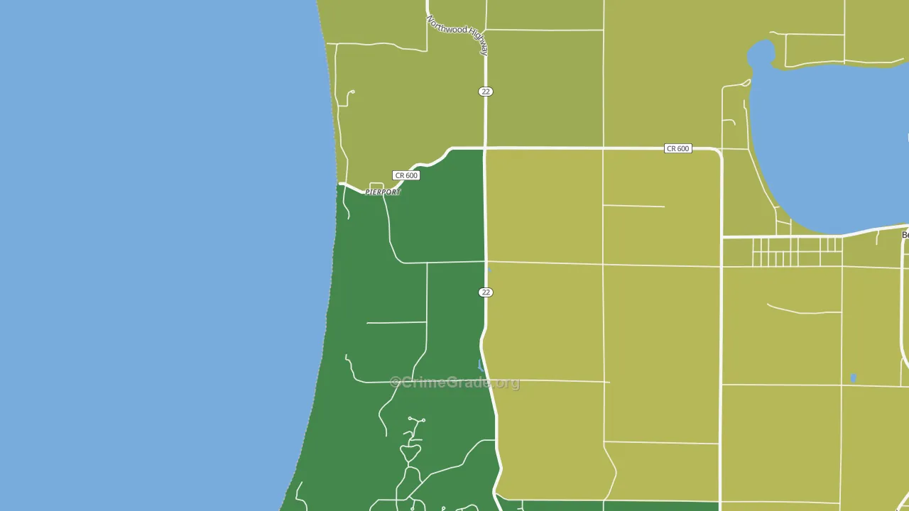 Pierport, MI Map of Assault Rates
