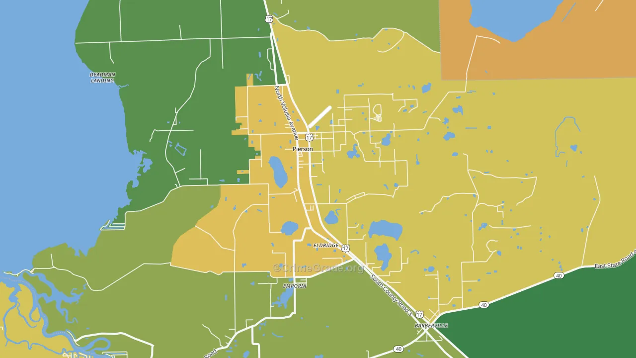 Pierson, FL Map of Assault Rates