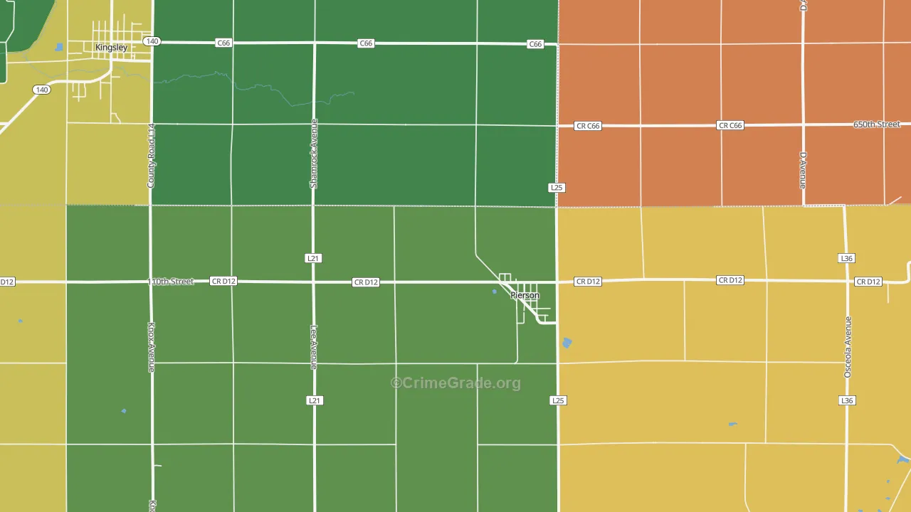 Pierson, IA Map of Assault Rates