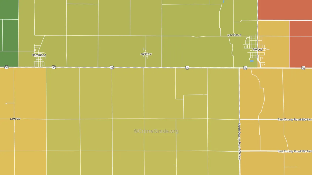 Pierson, IL Map of Assault Rates