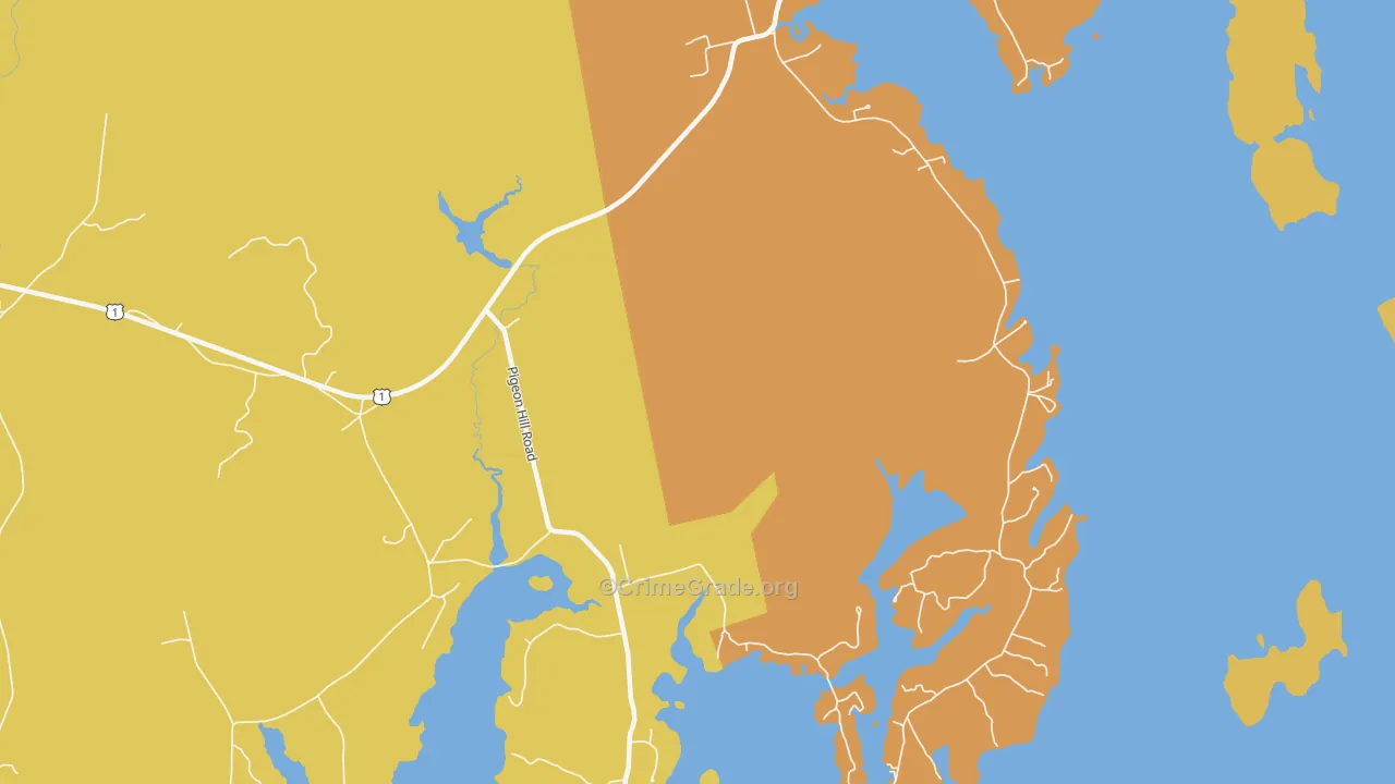 Pigeon Hill, ME Map of Assault Rates