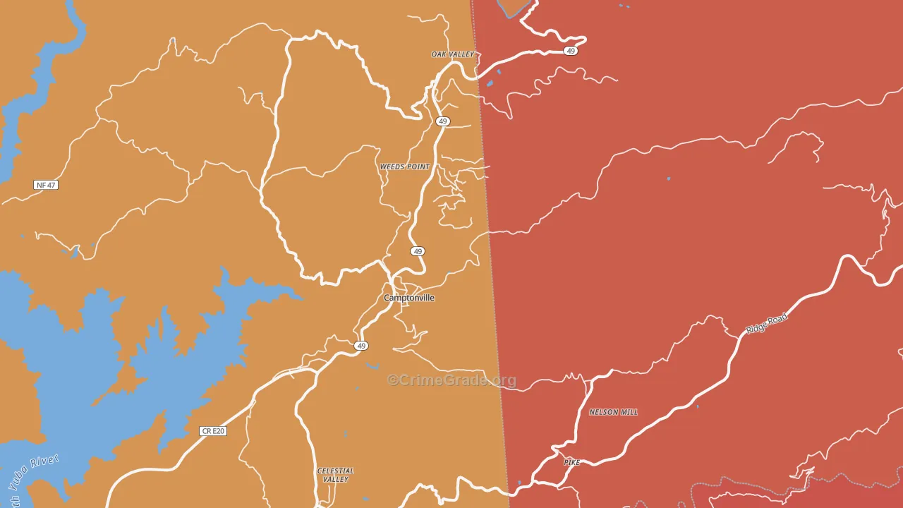 Pike, CA Map of Assault Rates