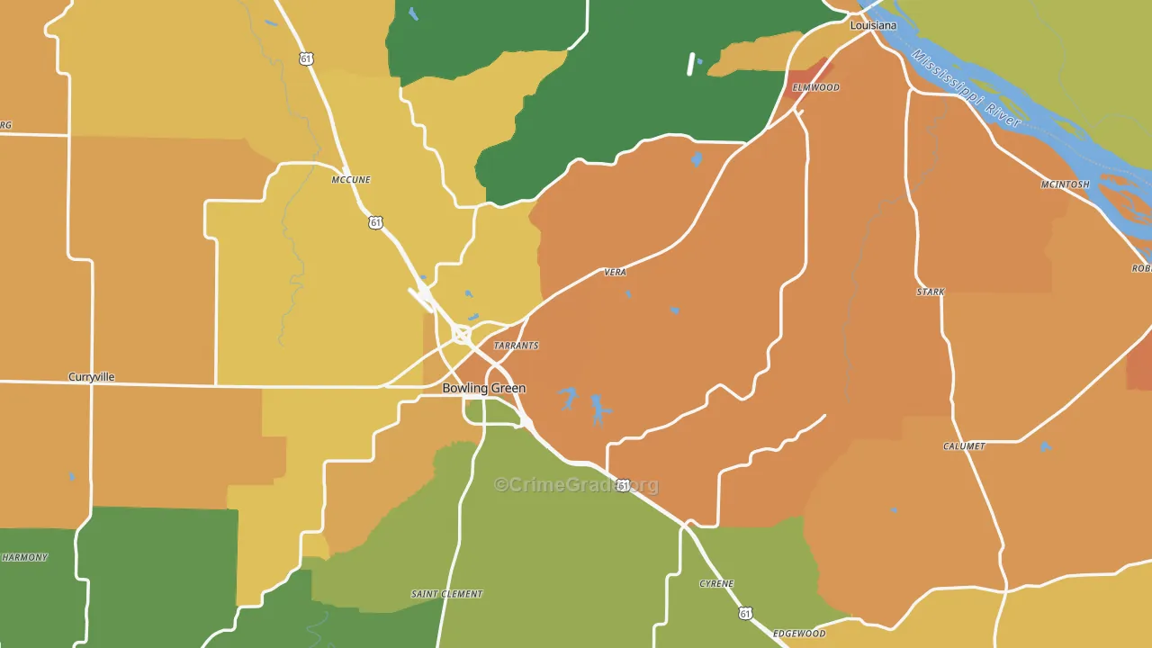 Pike County, MO Map of Assault Rates