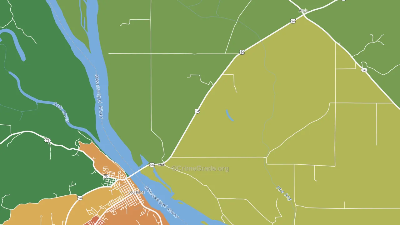 Pike, IL Map of Assault Rates