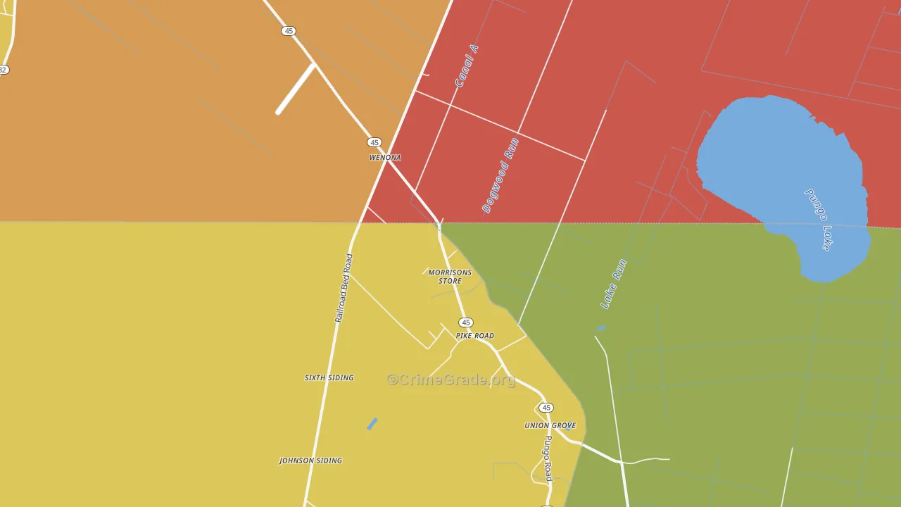 Pike Road, NC Map of Assault Rates
