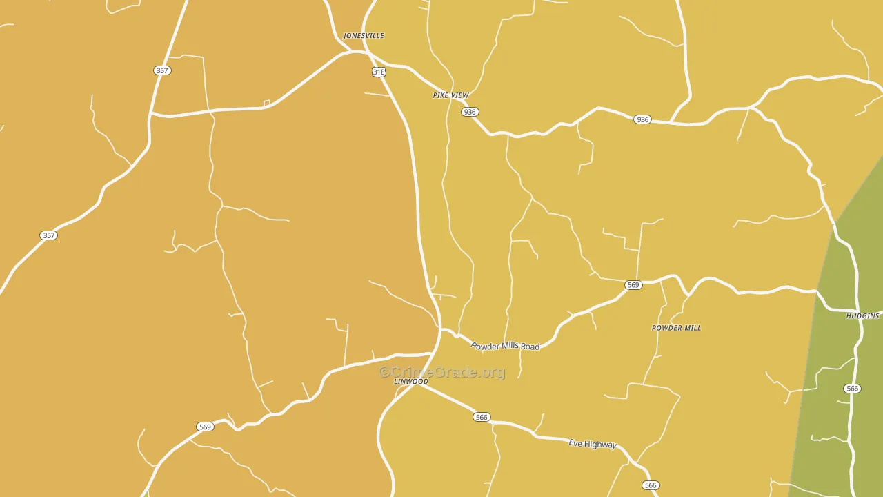 Pike View, KY Map of Assault Rates