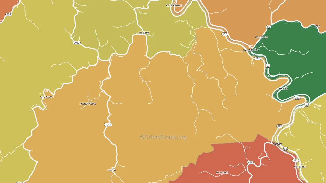 Pilgrim, KY Map of Assault Rates