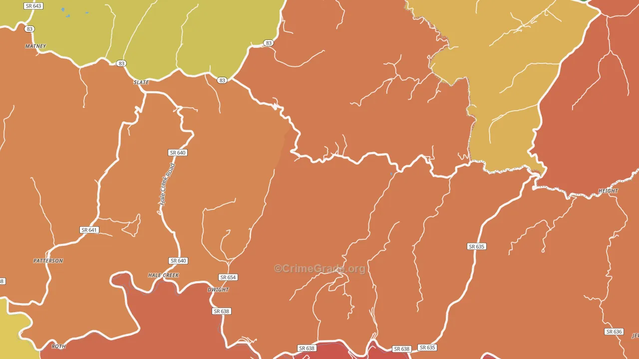 Pilgrims Knob, VA Map of Assault Rates