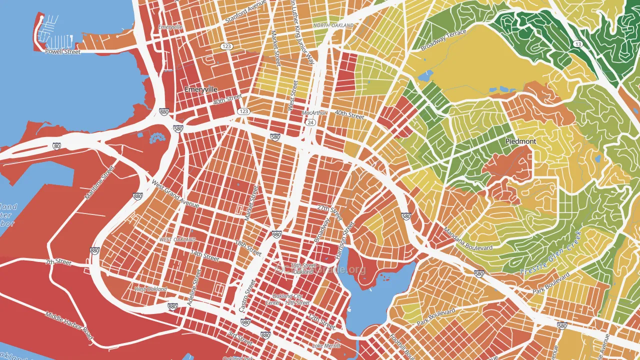 Pill Hill, Oakland, CA Map of Assault Rates