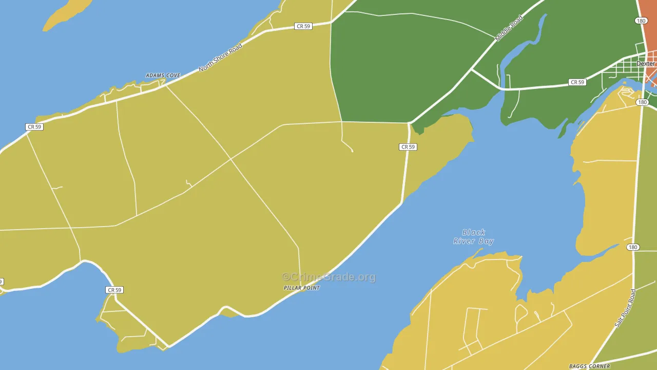 Pillar Point, NY Map of Assault Rates