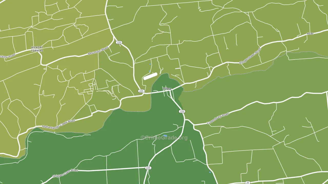 Pillow, PA Map of Assault Rates