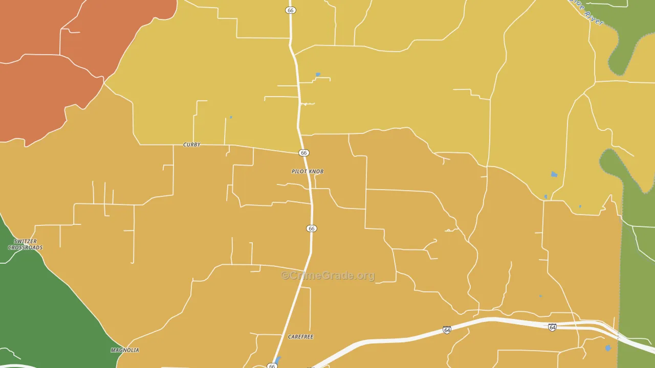 Pilot Knob, IN Map of Assault Rates