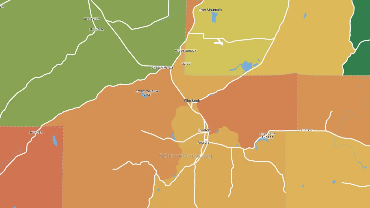 Pilot Knob, MO Map of Assault Rates