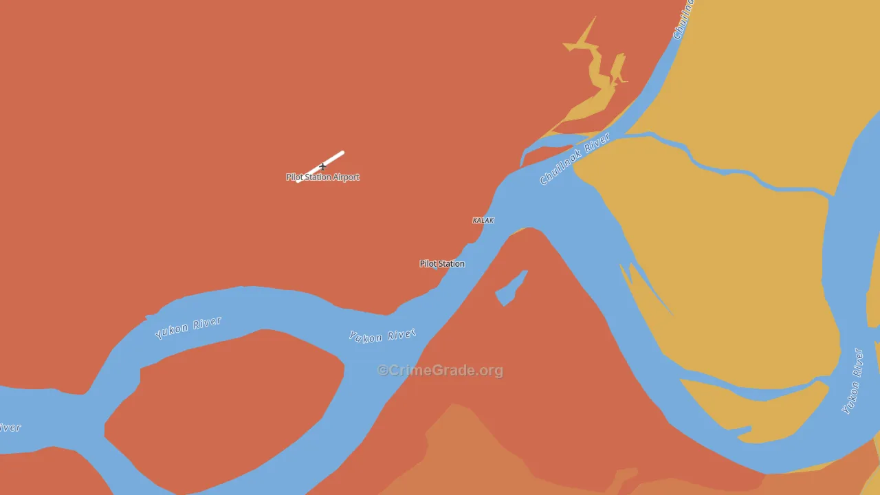Pilot Station, AK Map of Assault Rates