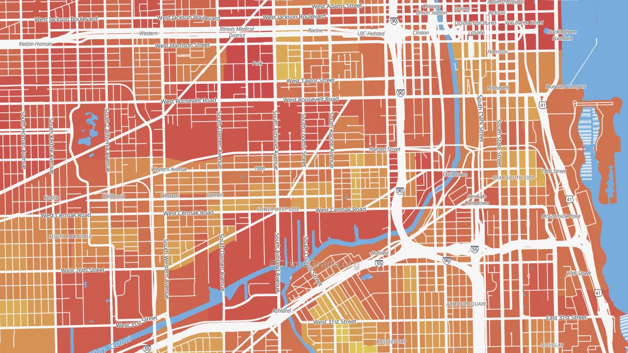 Pilsen, Chicago, IL Map of Assault Rates