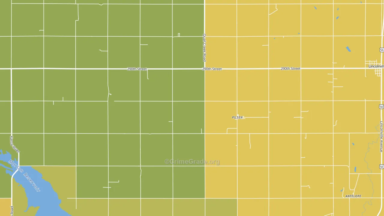 Pilsen, KS Map of Assault Rates