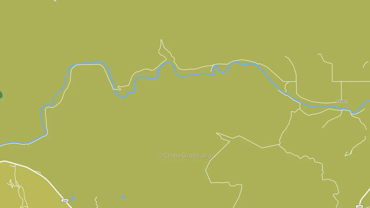 Piltzville, MT Map of Assault Rates