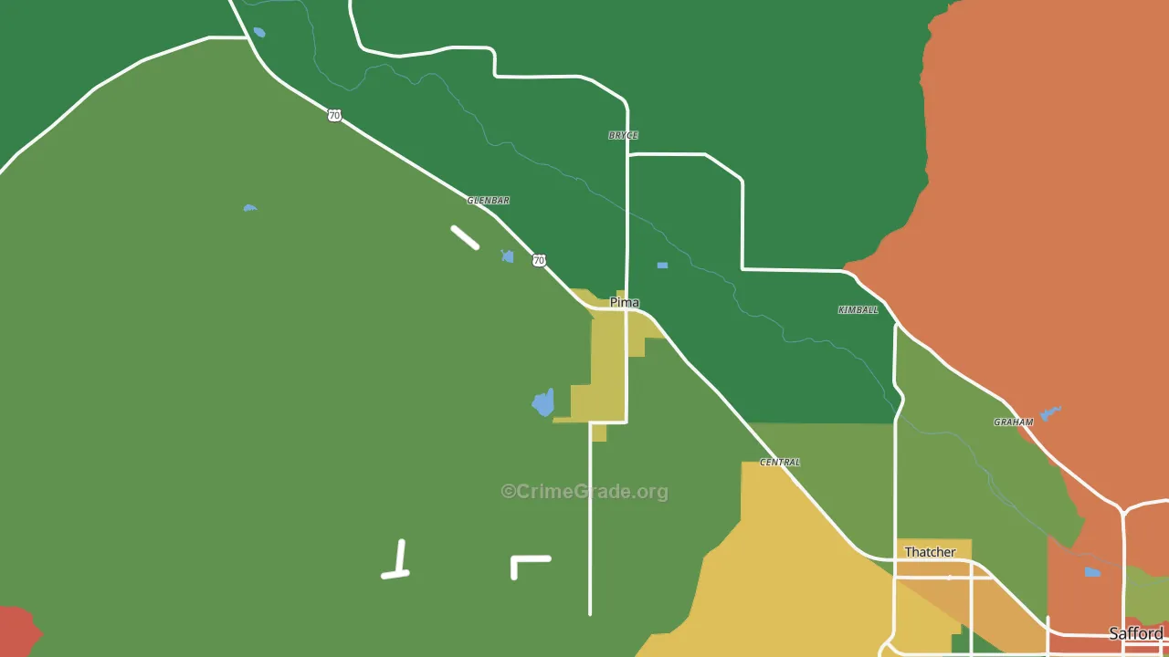 Pima, AZ Map of Assault Rates