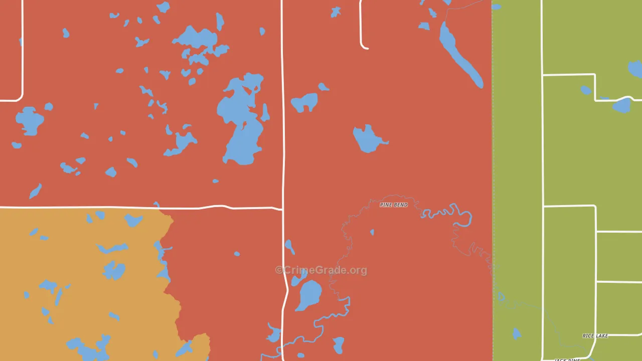Pine Bend, MN Map of Assault Rates