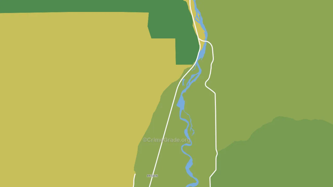 Pine Creek, MT Map of Assault Rates