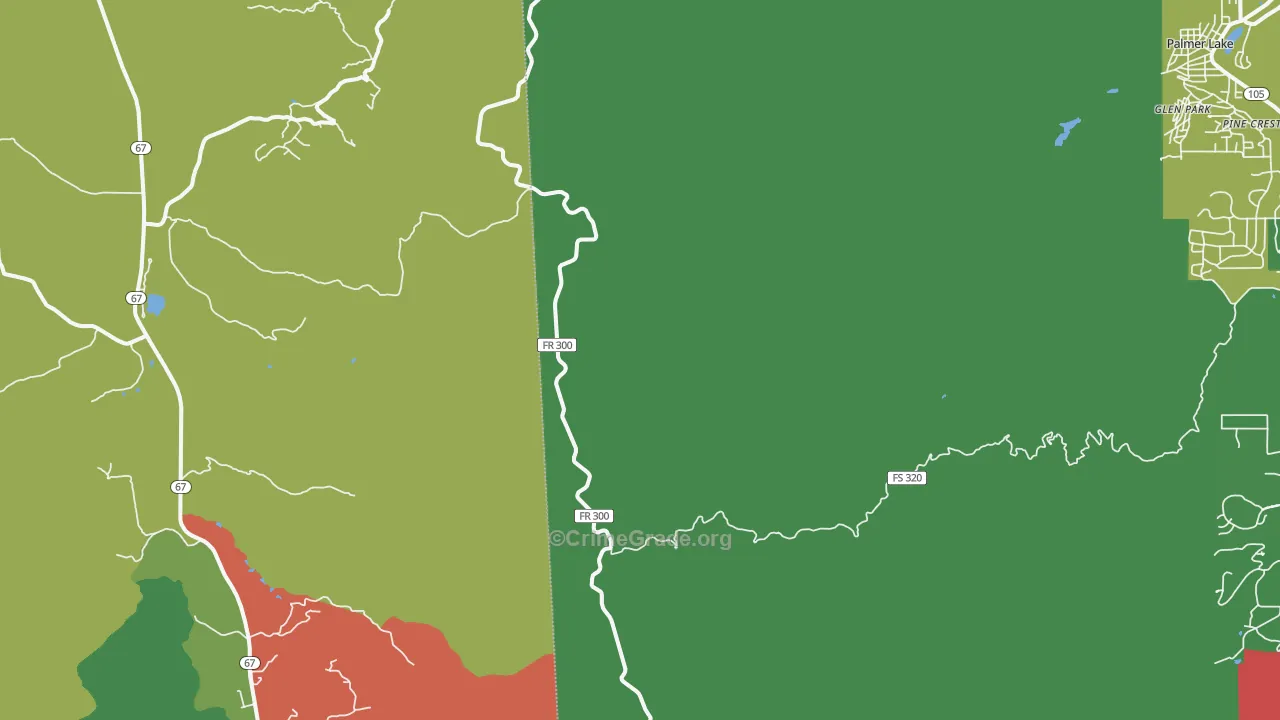 Pine Crest, CO Map of Assault Rates