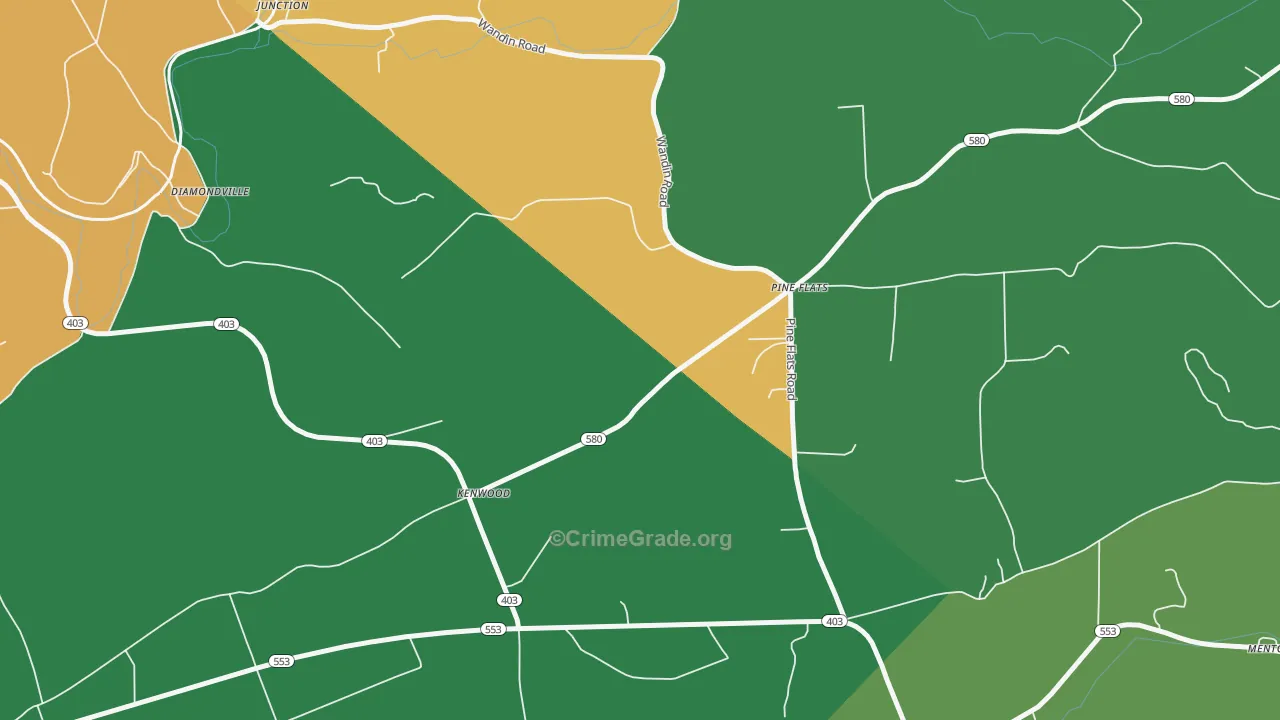 Pine Flats, PA Map of Assault Rates