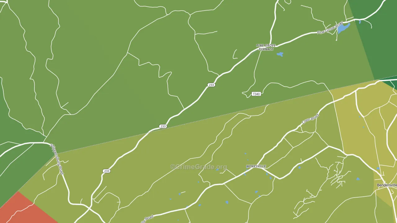 Pine Grove Furnace, PA Map of Assault Rates