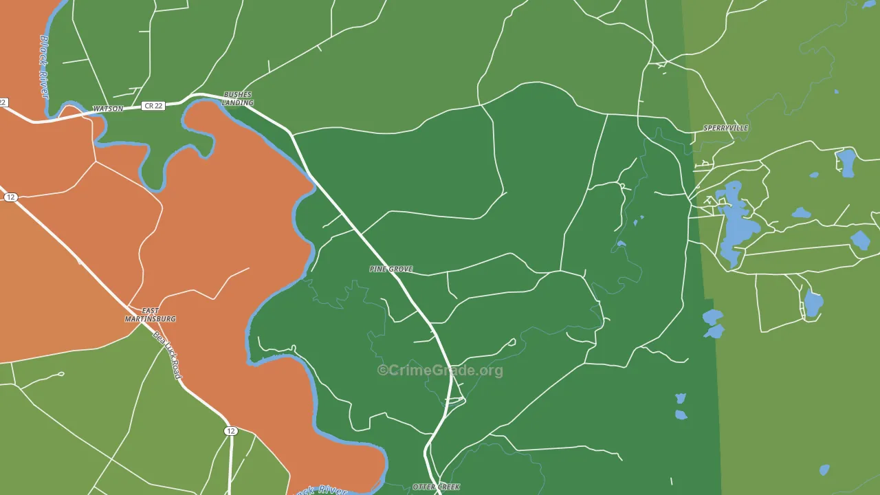 Pine Grove, NY Map of Assault Rates