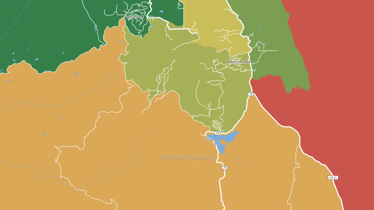 Pine Hills, CA Map of Assault Rates