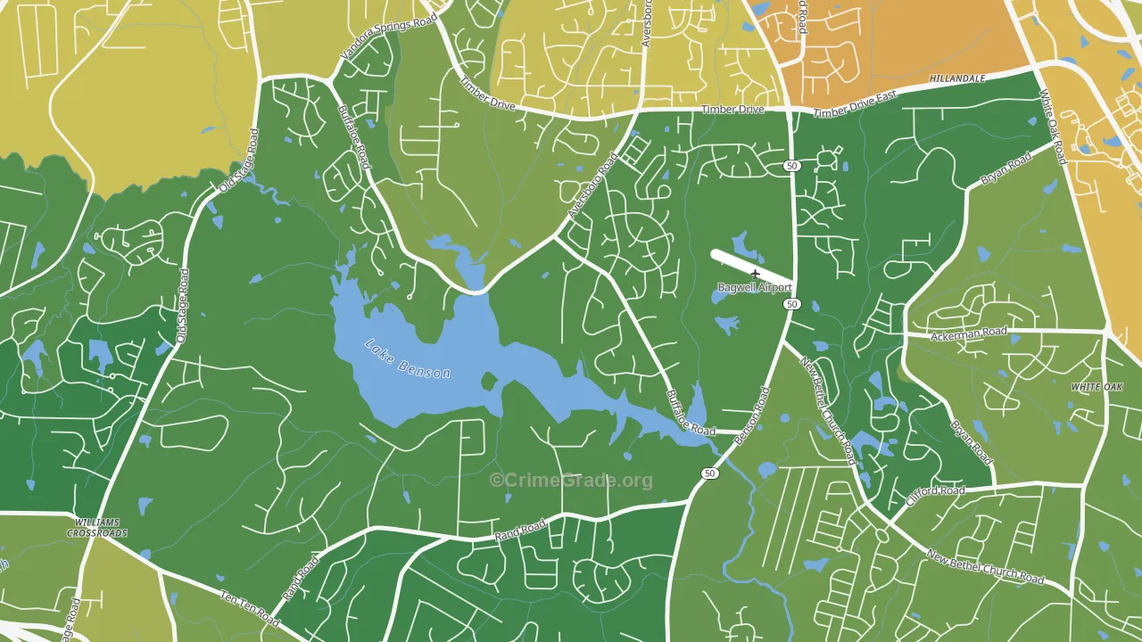 Pine Hurst Park, NC Map of Assault Rates