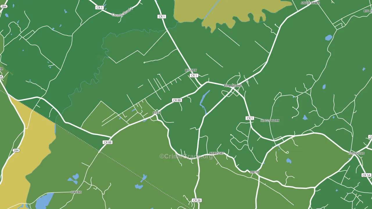 Pine Island, NY Map of Assault Rates