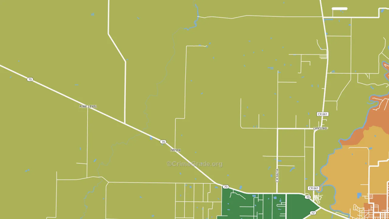 Pine Level, FL Map of Assault Rates