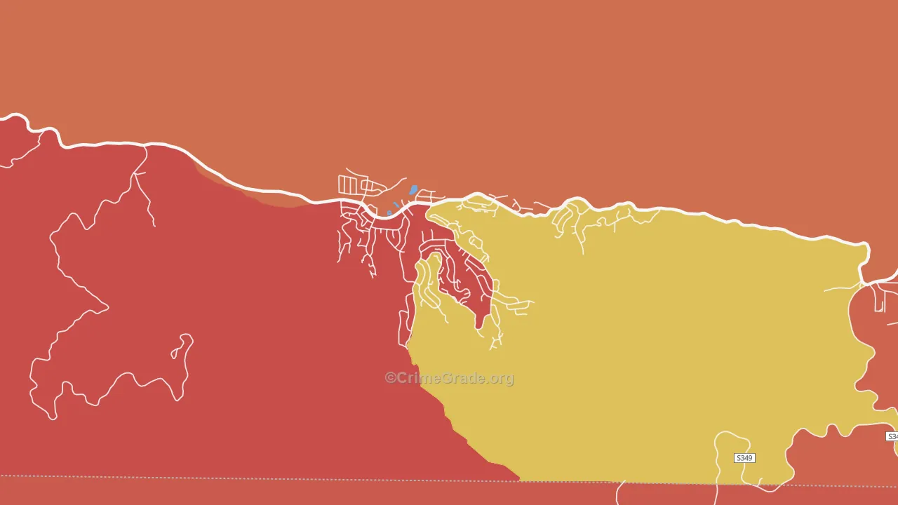Pine Mountain Club, CA Map of Assault Rates