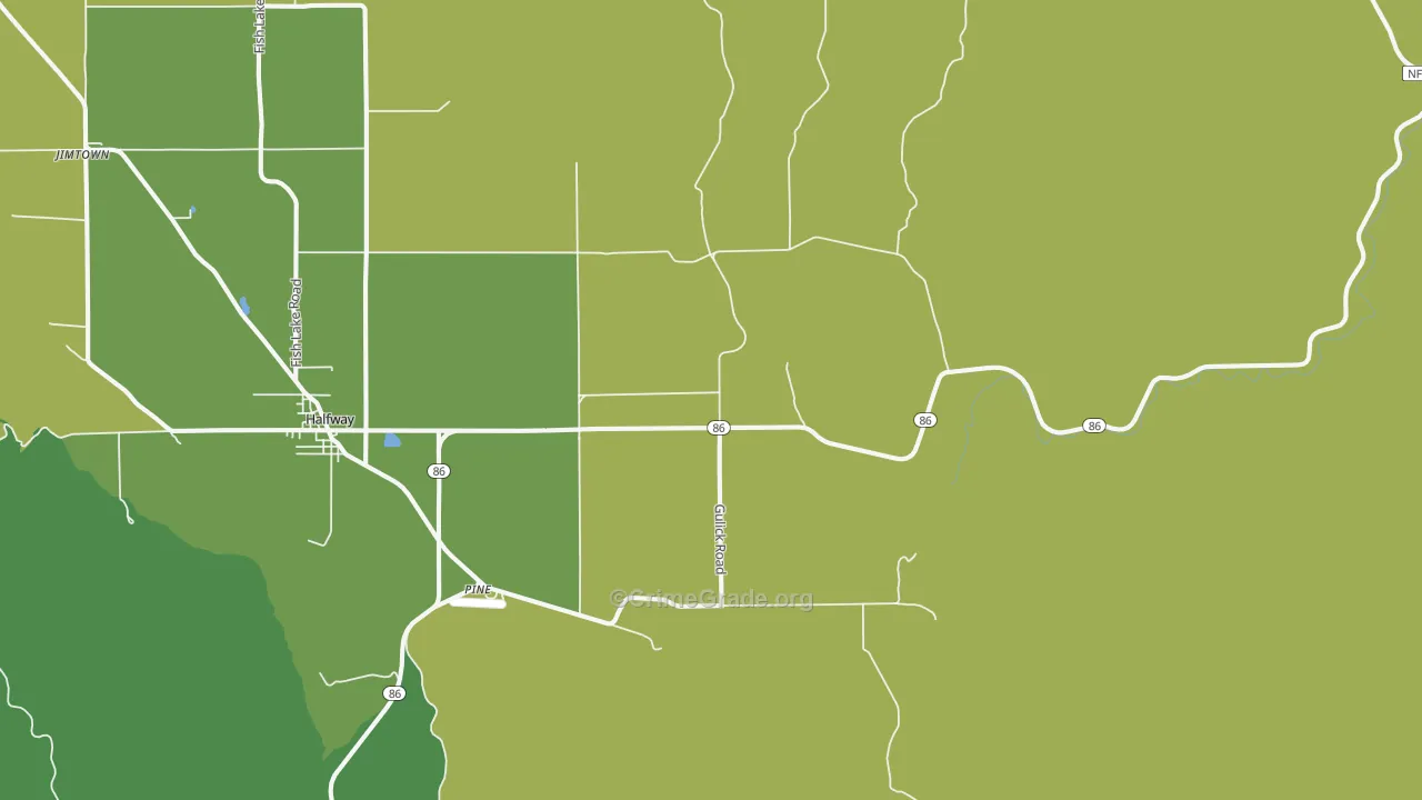 Pine, OR Map of Assault Rates