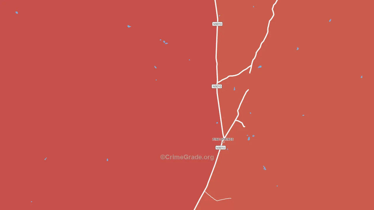 Pine Springs, AZ Map of Assault Rates