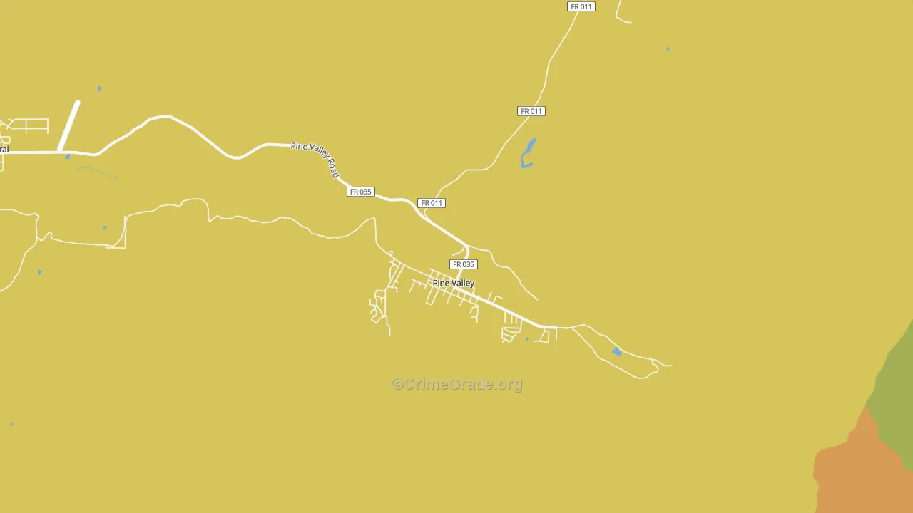 Pine Valley, UT Map of Assault Rates