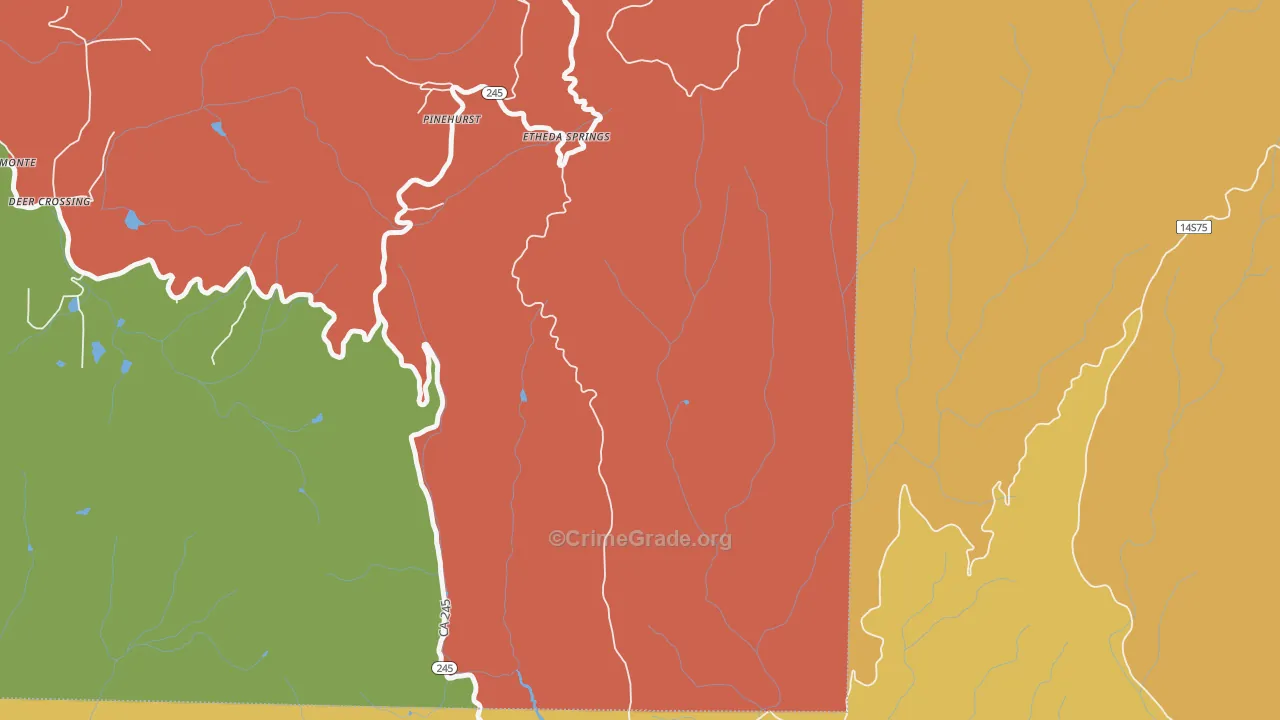 Pinehurst, CA Map of Assault Rates