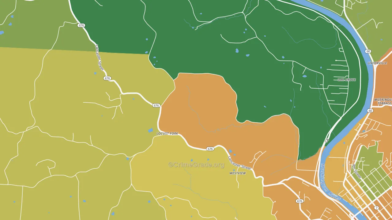 Pinehurst, OH Map of Assault Rates