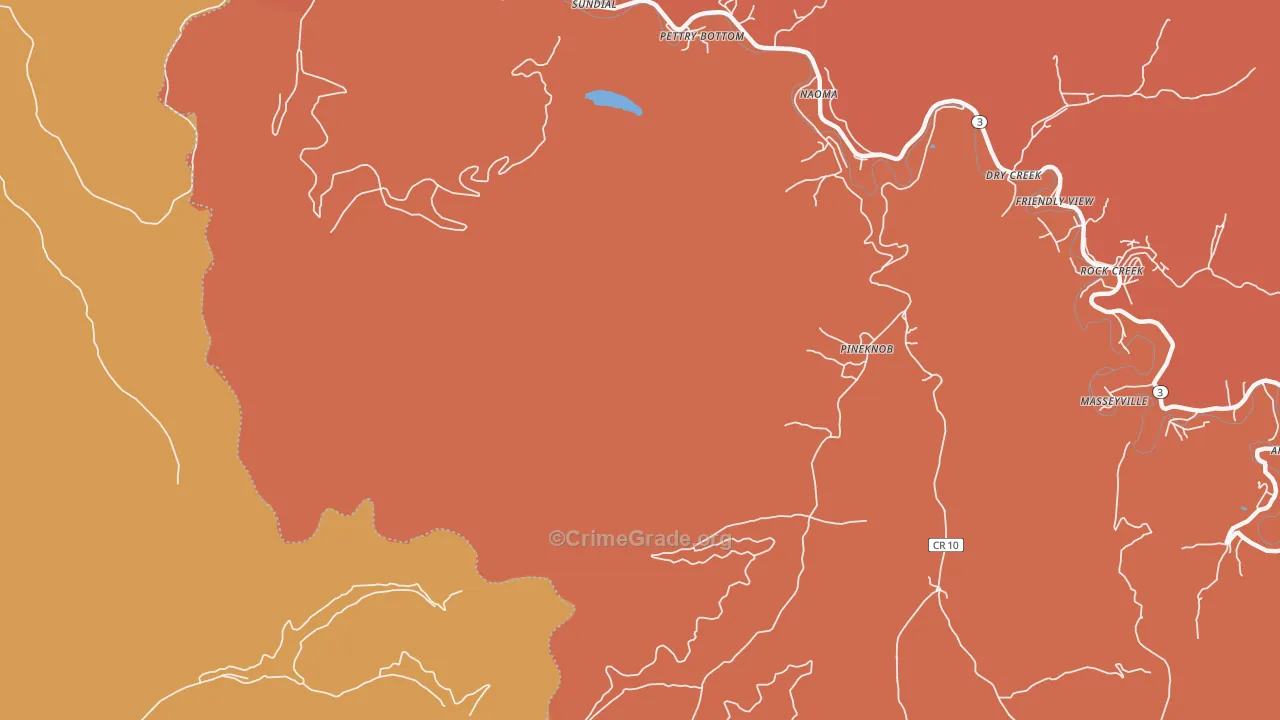 Pineknob, WV Map of Assault Rates