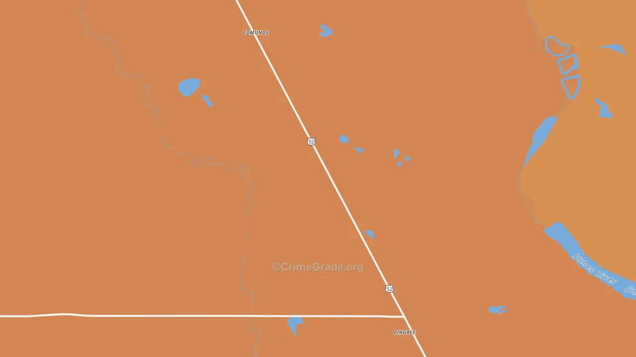 Pingree, ND Map of Assault Rates