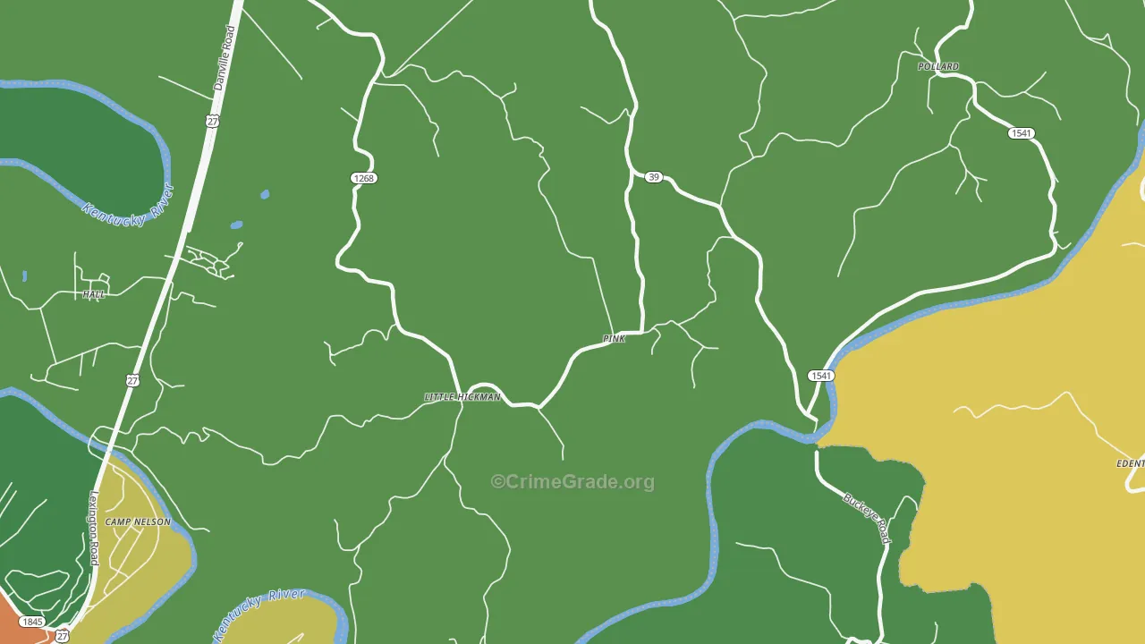 Pink, KY Map of Assault Rates