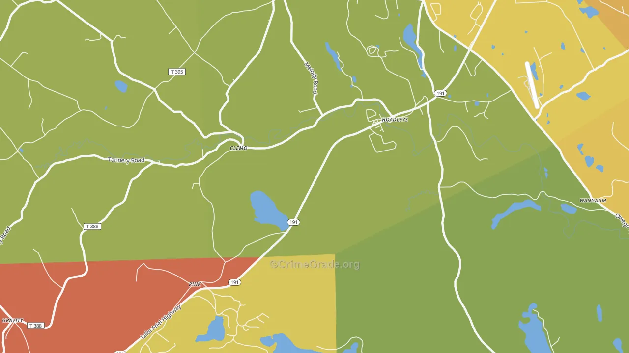Pink, PA Map of Assault Rates