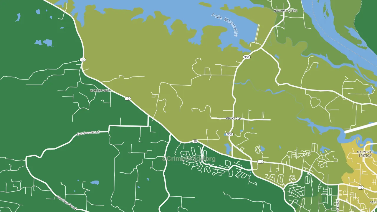 Pinnacle, AR Map of Assault Rates