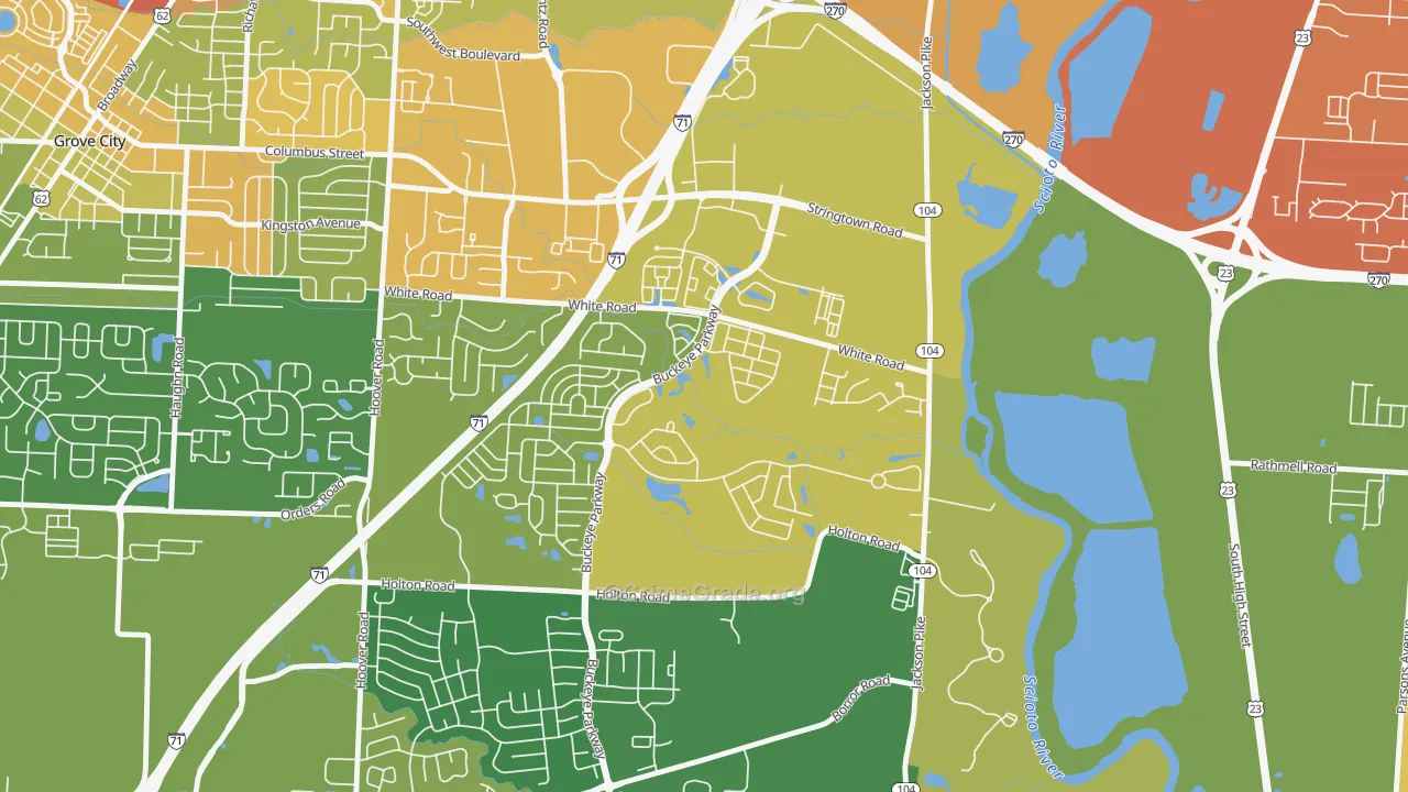 Pinnacle Club, Grove City, OH Map of Assault Rates