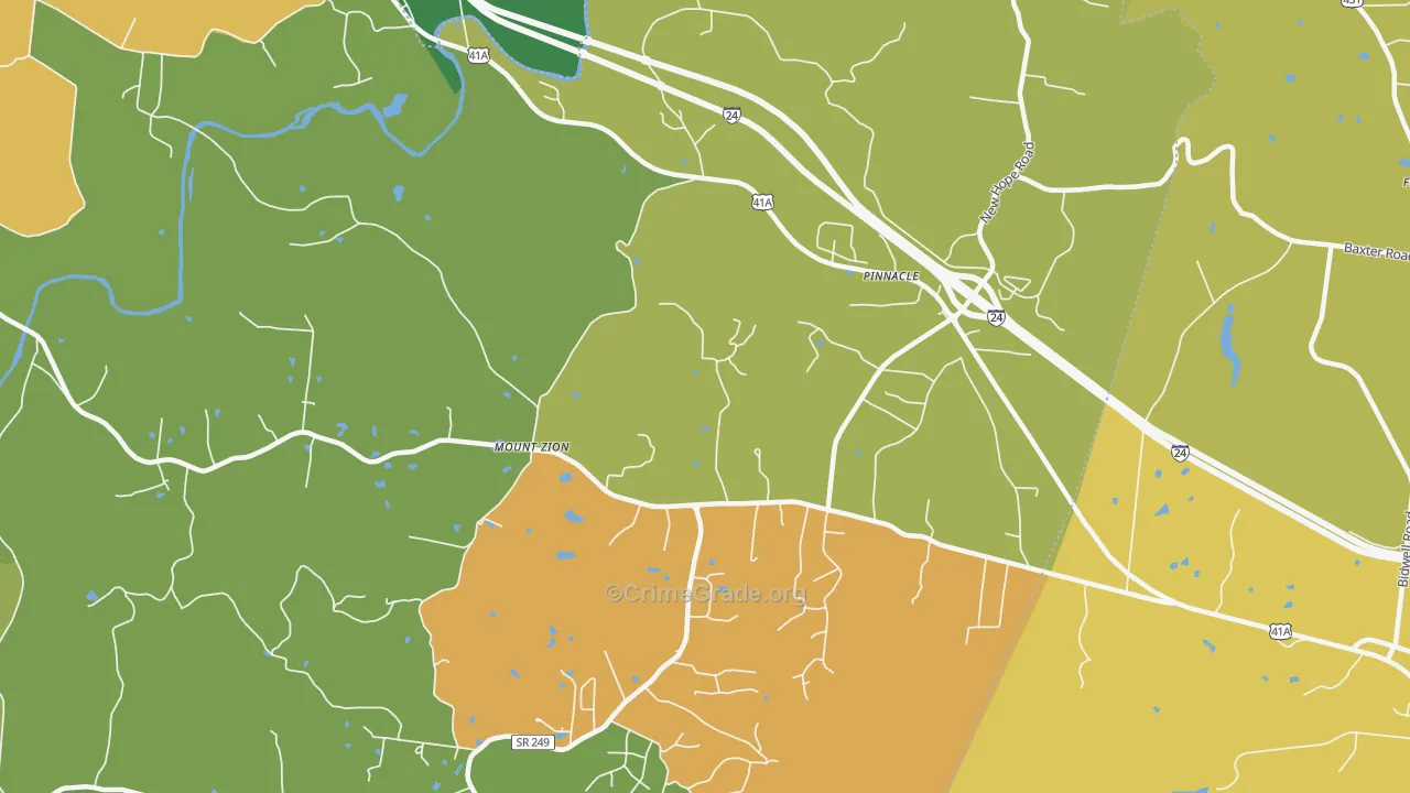 Pinnacle, TN Map of Assault Rates