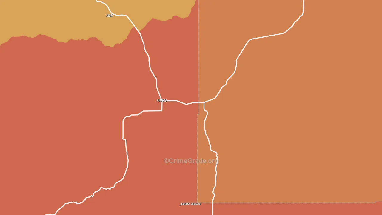 Pinon, NM Map of Assault Rates