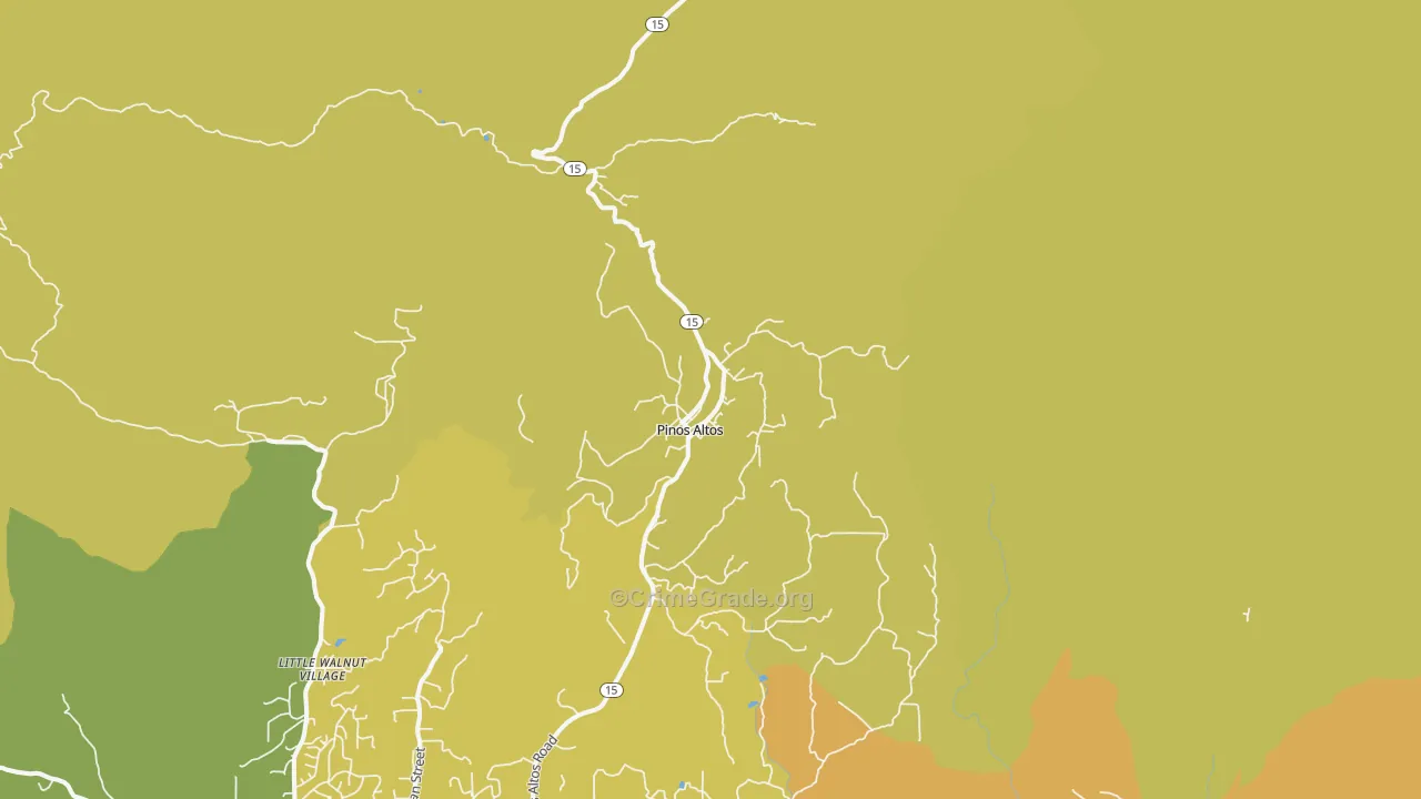 Pinos Altos, NM Map of Assault Rates